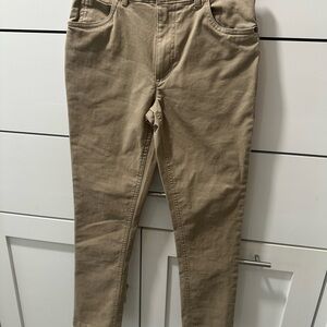 Class Club Modern Fit Tan Pants Adjustable Waist